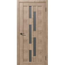 Дверь межкомнатная Дубрава Сибирь Рада ШТРИХ Шампань, стекло графит